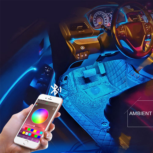 RGB Car Interior Neon Lights with Remote Control - pukhtoon.shop