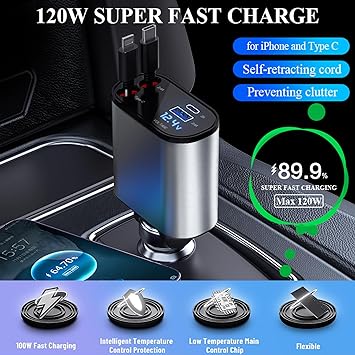4 in 1 retractable charger - pukhtoon.shop