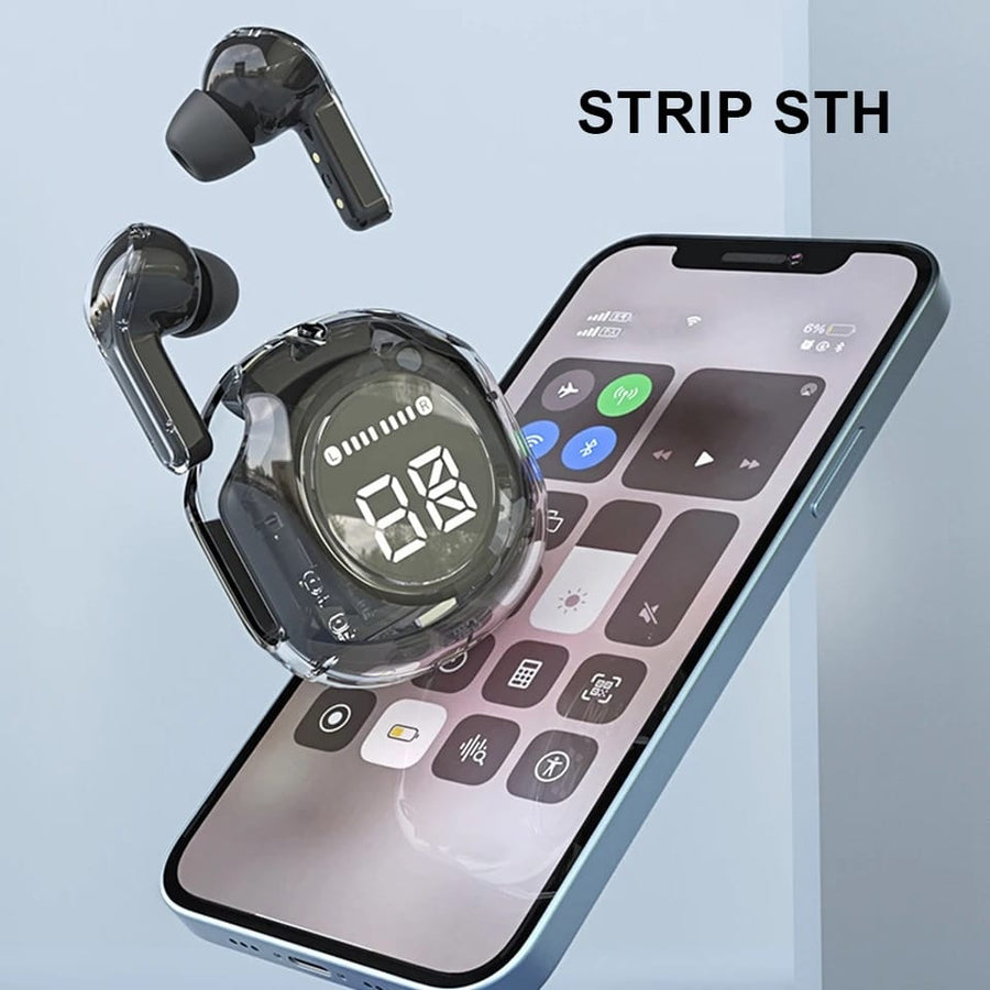 T8 Crystal Wireless Earphones - Transparent (Air 39) - pukhtoon.shop